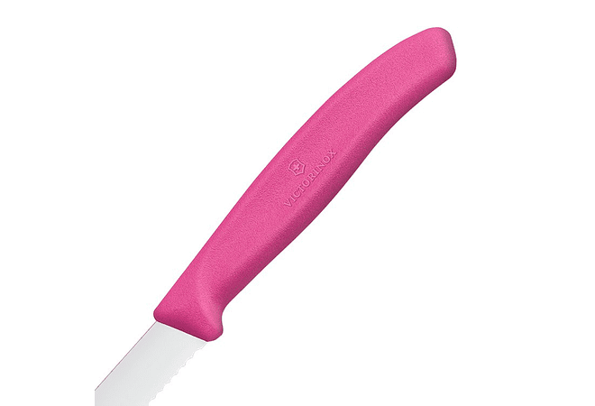 Victorinox Swiss Classic  cuchillo para verdura,  Filo dentado, rosado