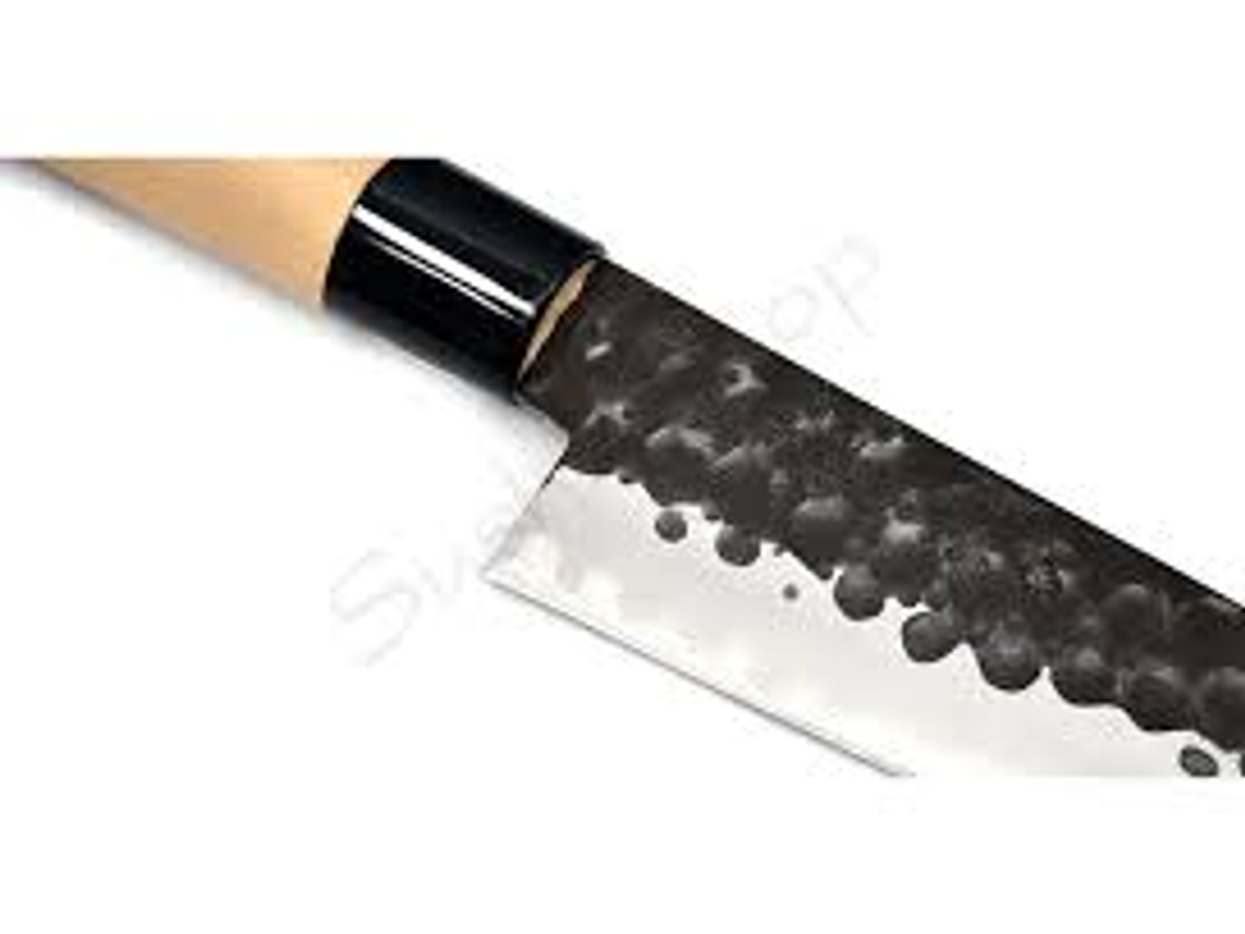 TOJIRO, DP  Hammered Finish with wood handle, NAKIRI, 165mm (F-1113) 3