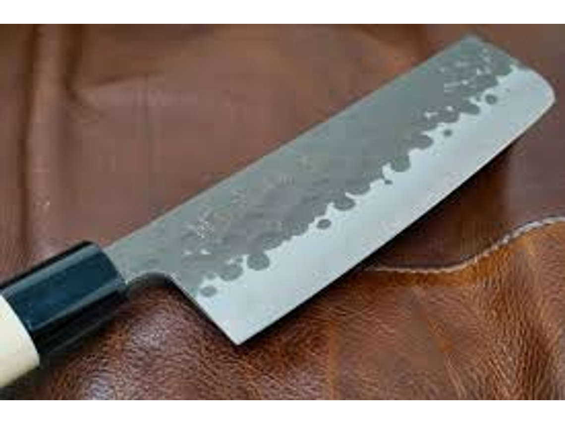 TOJIRO, DP  Hammered Finish with wood handle, NAKIRI, 165mm (F-1113) 4