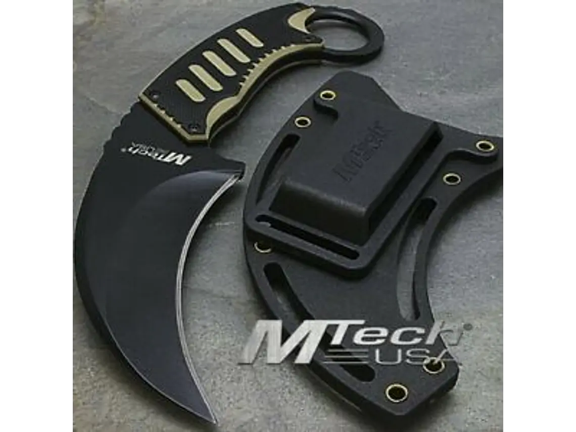 Karambit. Negro. Hoja 8,5 cm.  1