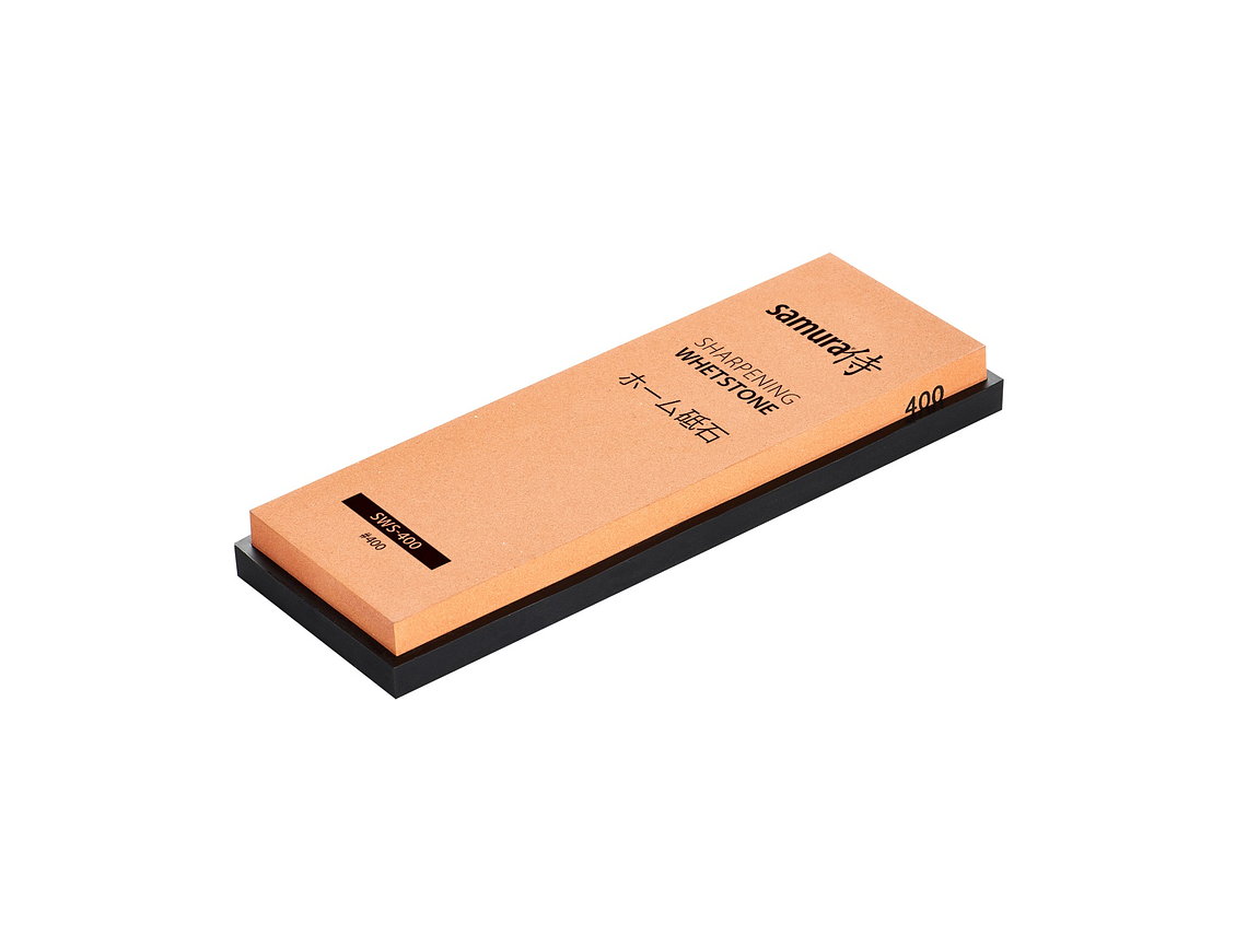 SAMURA Sharpening whetstone w/platform, #400 1