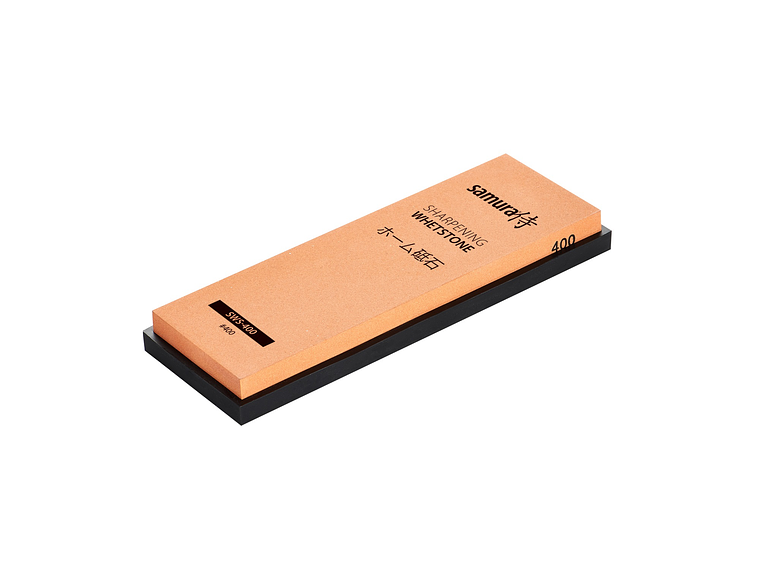 SAMURA Sharpening whetstone w/platform, #400 1