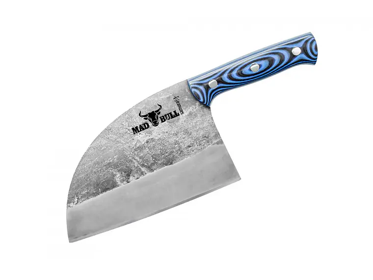 Cuchillo de Chef Serbio Mad Bull. Azul. Hoja 180 mm. 1