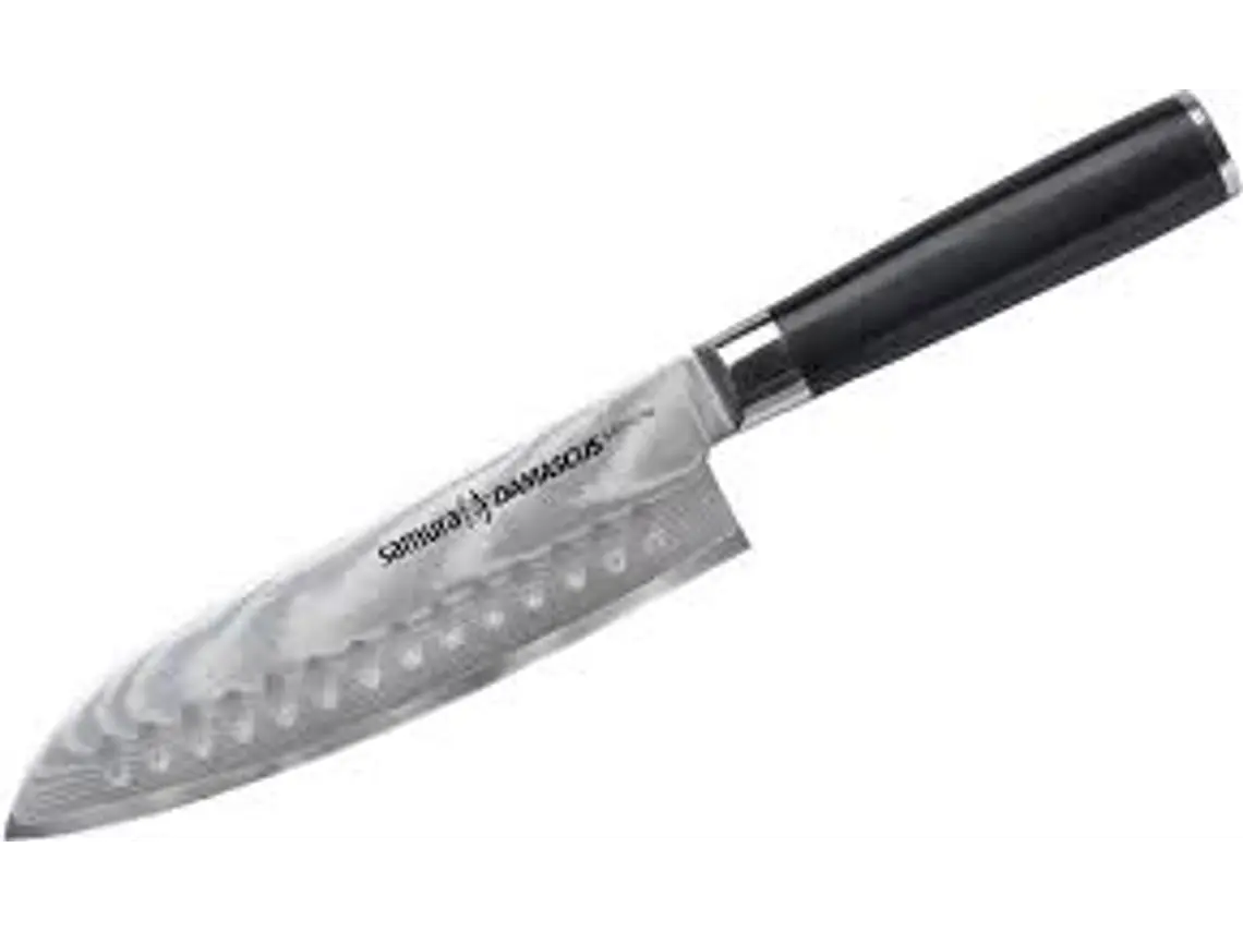 Cuchillo Santoku. Acero Damasco. Hoja de 180 mm. 2
