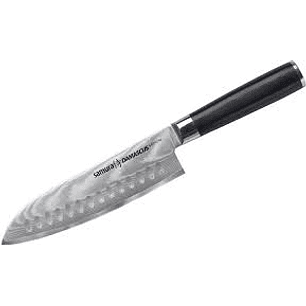 SAMURA Damascus Santoku knife, hoja de 180mm