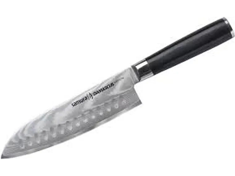 Cuchillo Santoku. Acero Damasco. Hoja de 180 mm. 2