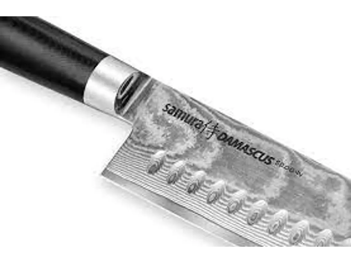 Cuchillo Santoku. Acero Damasco. Hoja de 180 mm. 4