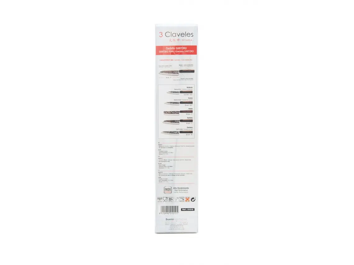 Cuchillo Santoku. Hoja 180 mm. 4