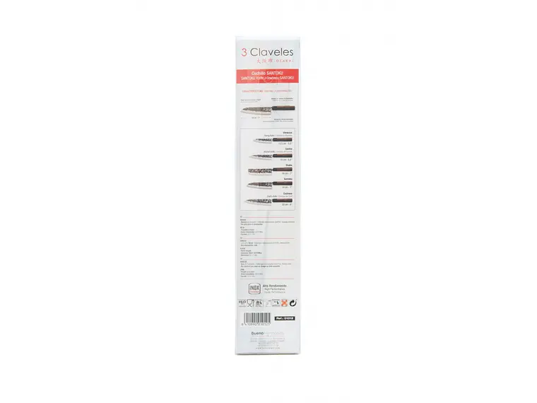Cuchillo Santoku. Hoja 180 mm. 4