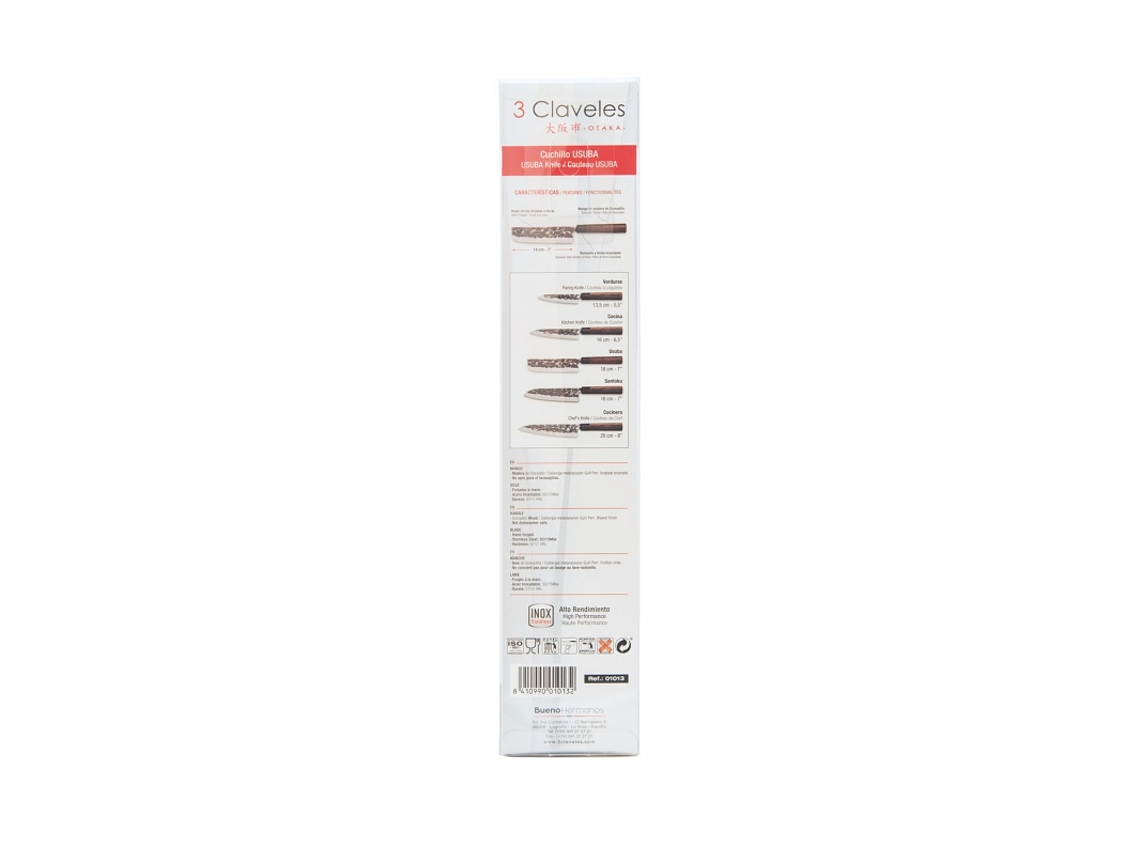 3 Claveles , Cuchillo USUBA OSAKA Verdurero, 18 cm. 5