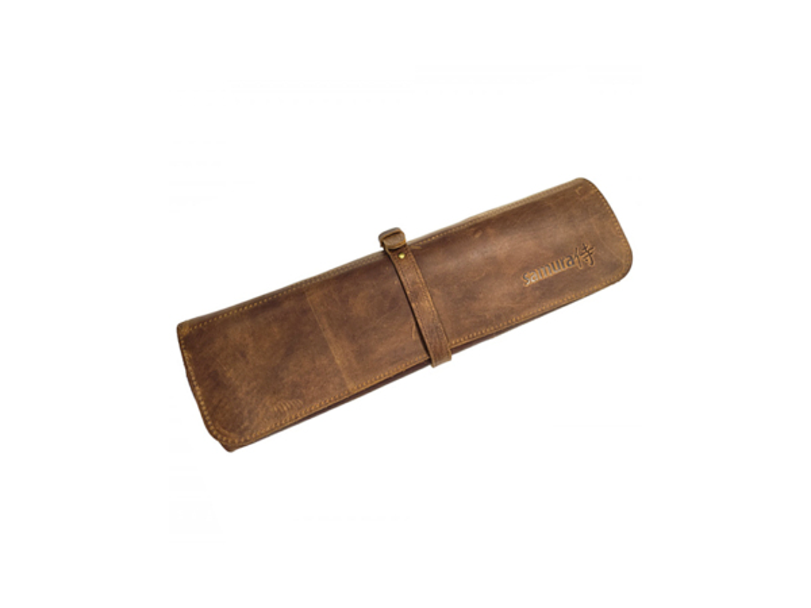 Samura Porta cuchillos de cuero color marrón 4