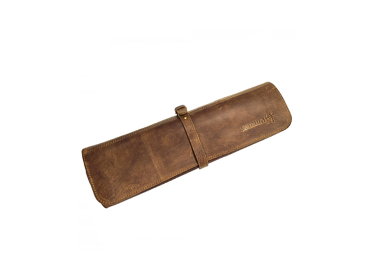 Samura Porta cuchillos de cuero color marrón 4