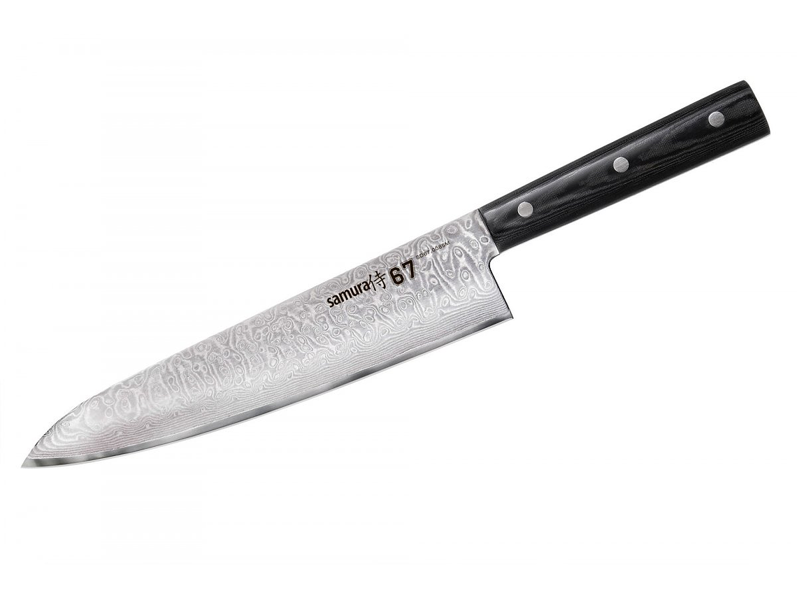 SAMURA 67, Damascus Chef hoja de 208mm 1