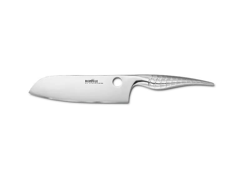 Cuchillo Santoku. Mango Acero Inoxidable. Hoja 170 mm. 1