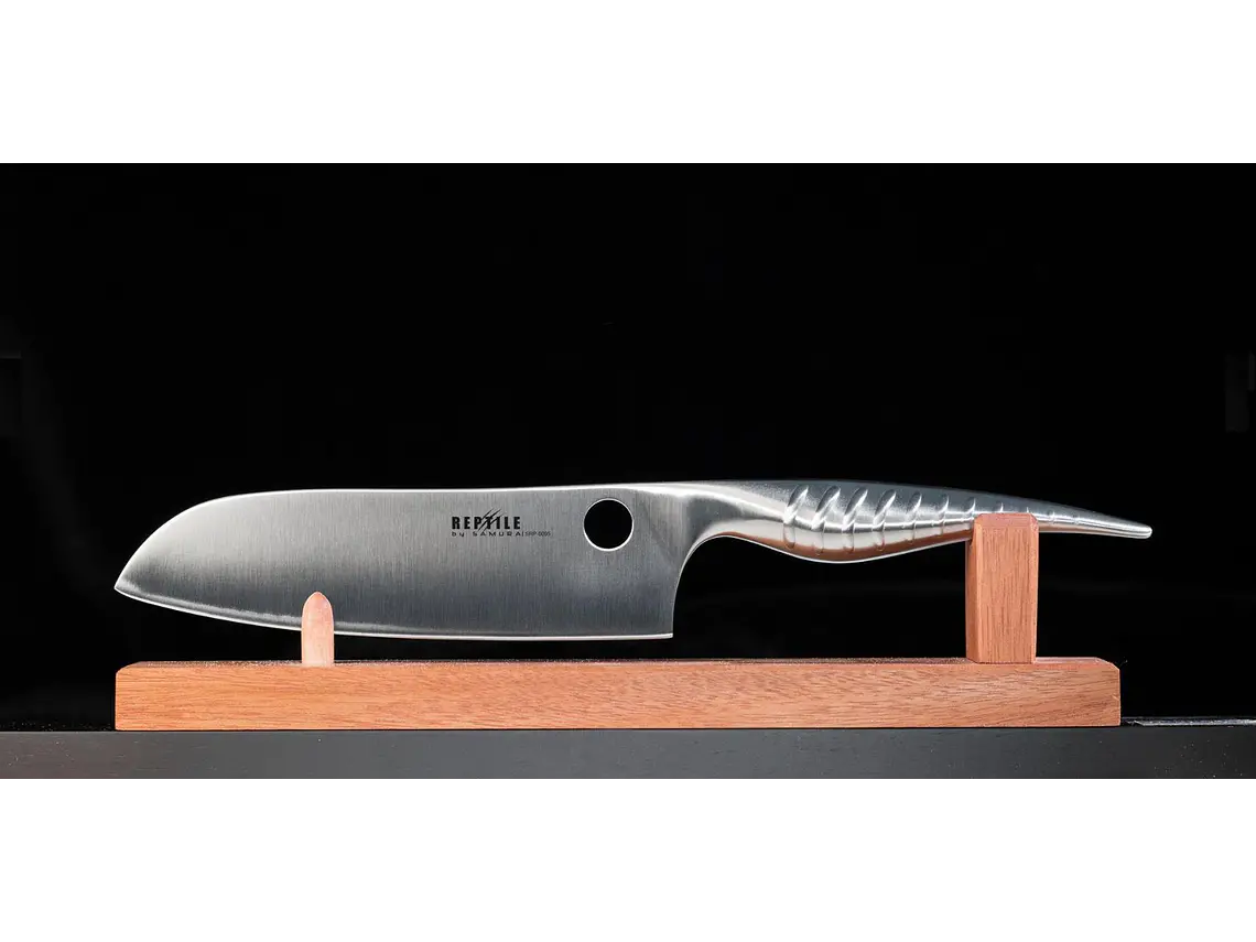 Cuchillo Santoku. Mango Acero Inoxidable. Hoja 170 mm. 2