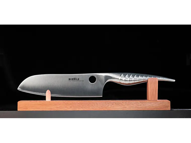 Cuchillo Santoku. Mango Acero Inoxidable. Hoja 170 mm. 2