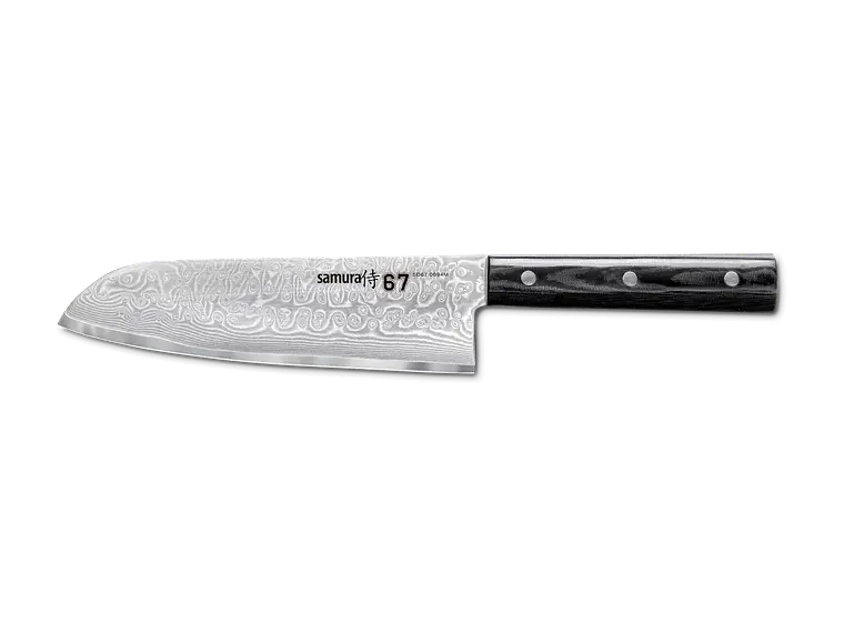 Cuchillo Santoku. Acero Damasco. Hoja 175 mm. 1