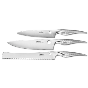 SAMURA , REPTILE, Set de 3 cuchillos, Pelador 168mm, Chef 200mm , Pan 235mm  