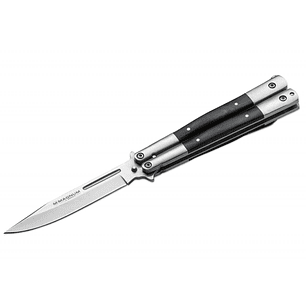Boker Magnum Balisong Wood largo de hoja 10,3cm