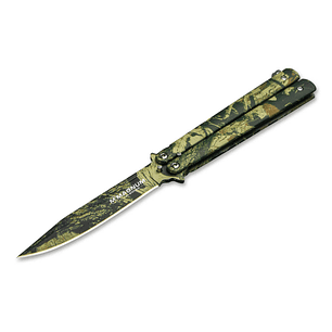 Boker Magnum Balisong Camo largo de hoja 10,5cm