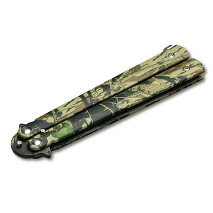 Boker Magnum Balisong Camo largo de hoja 10,5cm