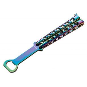 Boker Magnum Balisong Rainbow abridor de botellas 21 cm