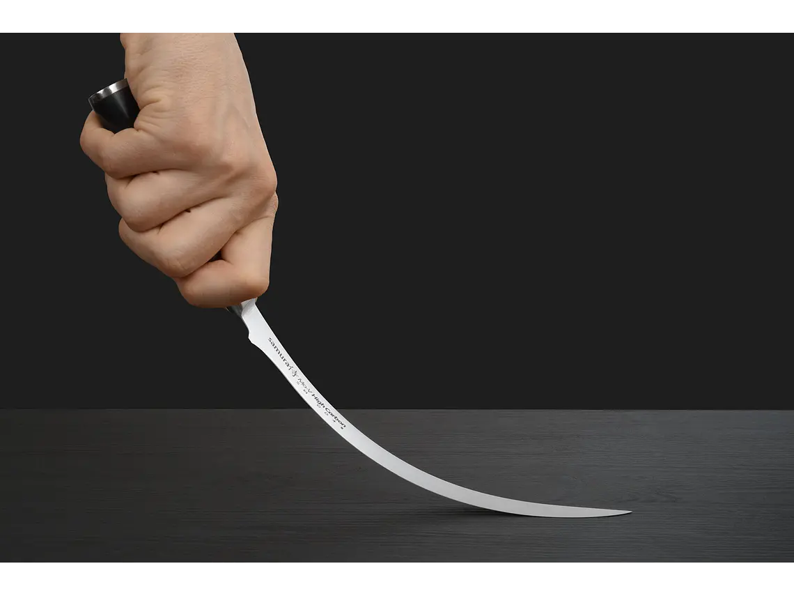 Cuchillo Fileteador. Flexible. Acero AUS-8. Hoja 218 mm. 2