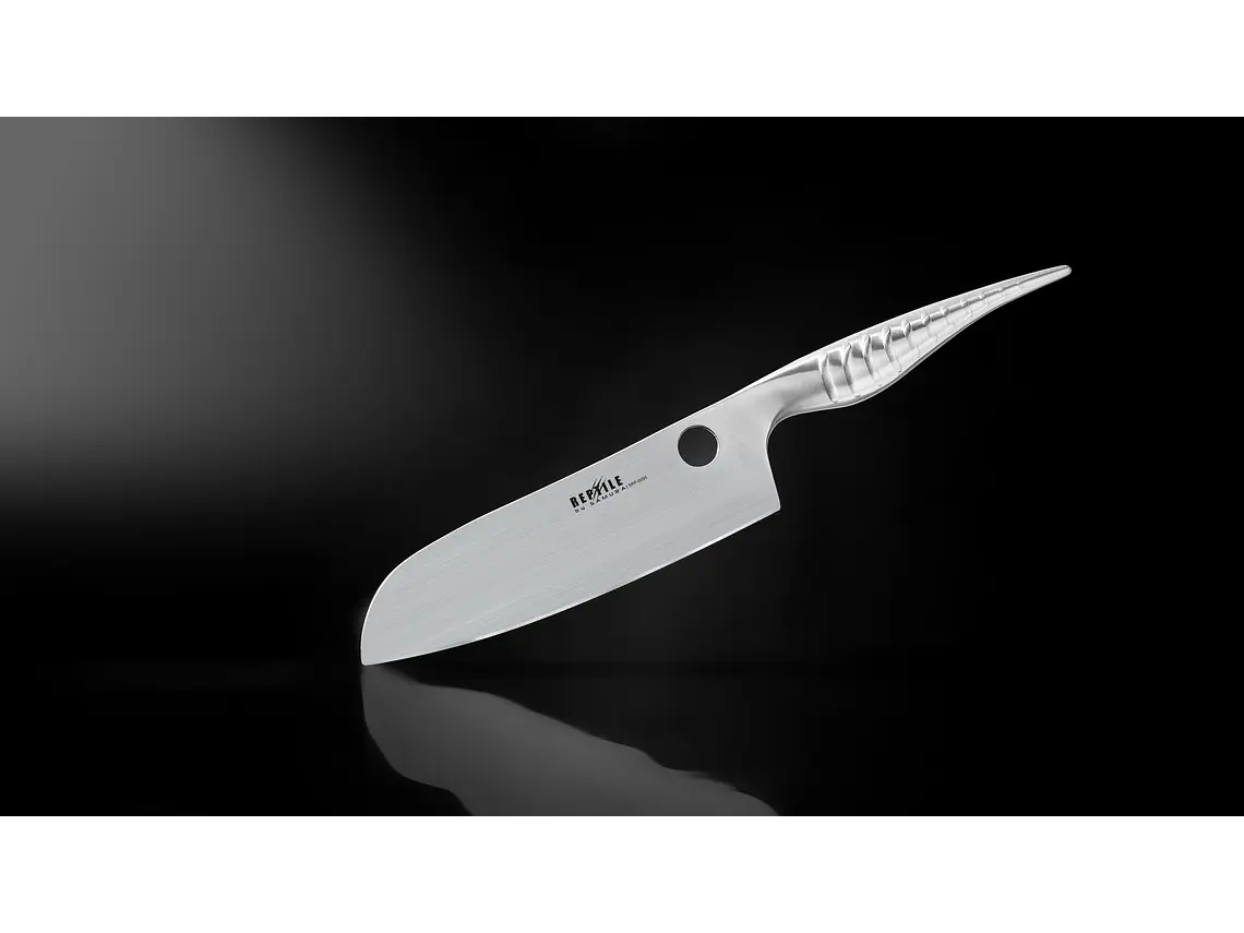 Cuchillo Santoku. Mango Acero Inoxidable. Hoja 170 mm. 3