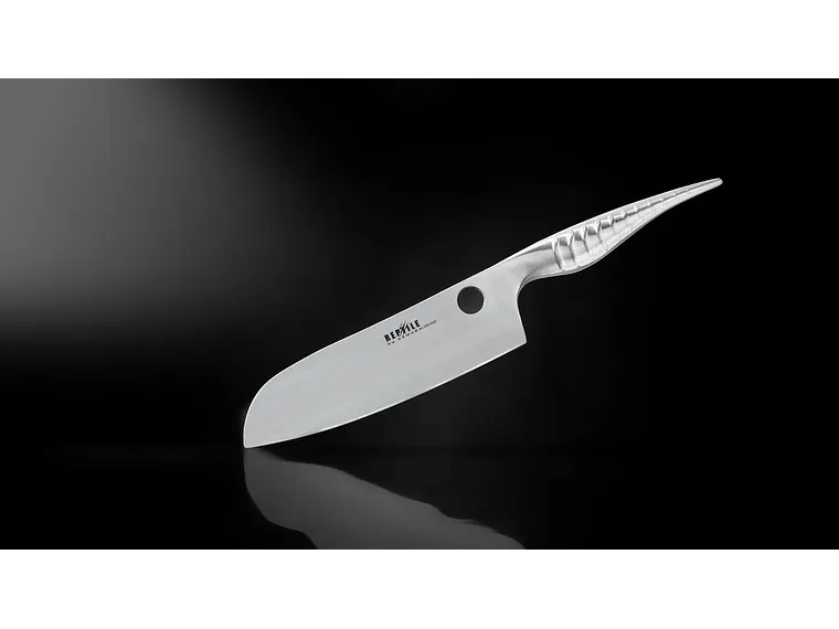 Cuchillo Santoku. Mango Acero Inoxidable. Hoja 170 mm. 3