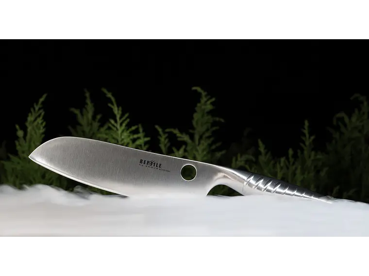 Cuchillo Santoku. Mango Acero Inoxidable. Hoja 170 mm. 7