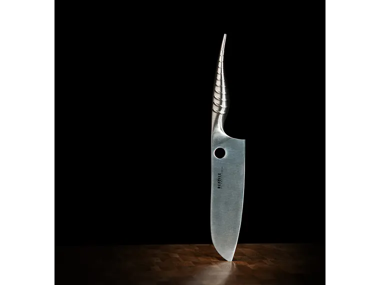 Cuchillo Santoku. Mango Acero Inoxidable. Hoja 170 mm. 5