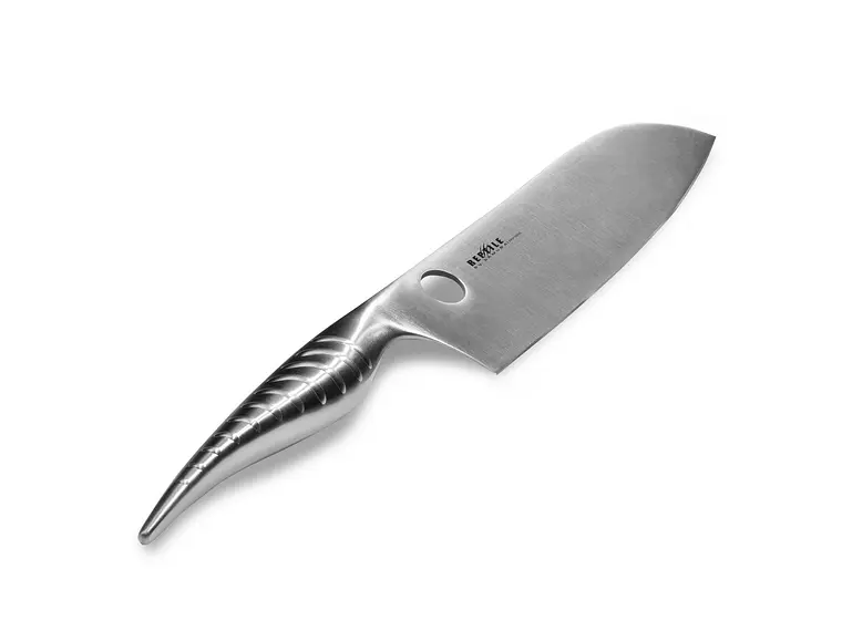 Cuchillo Santoku. Mango Acero Inoxidable. Hoja 170 mm. 6