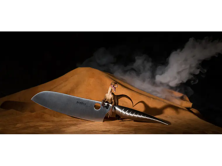 Cuchillo Santoku. Mango Acero Inoxidable. Hoja 170 mm. 9