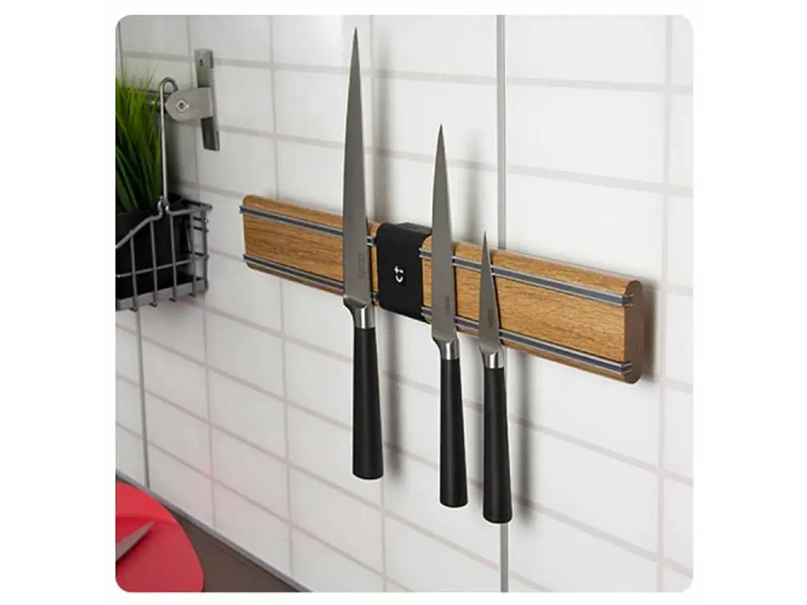Barra magnética para 9 cuchillos. Oak. 45 cm. 4