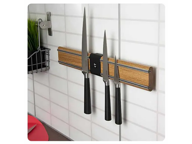 Barra magnética para 9 cuchillos. Oak. 45 cm. 4