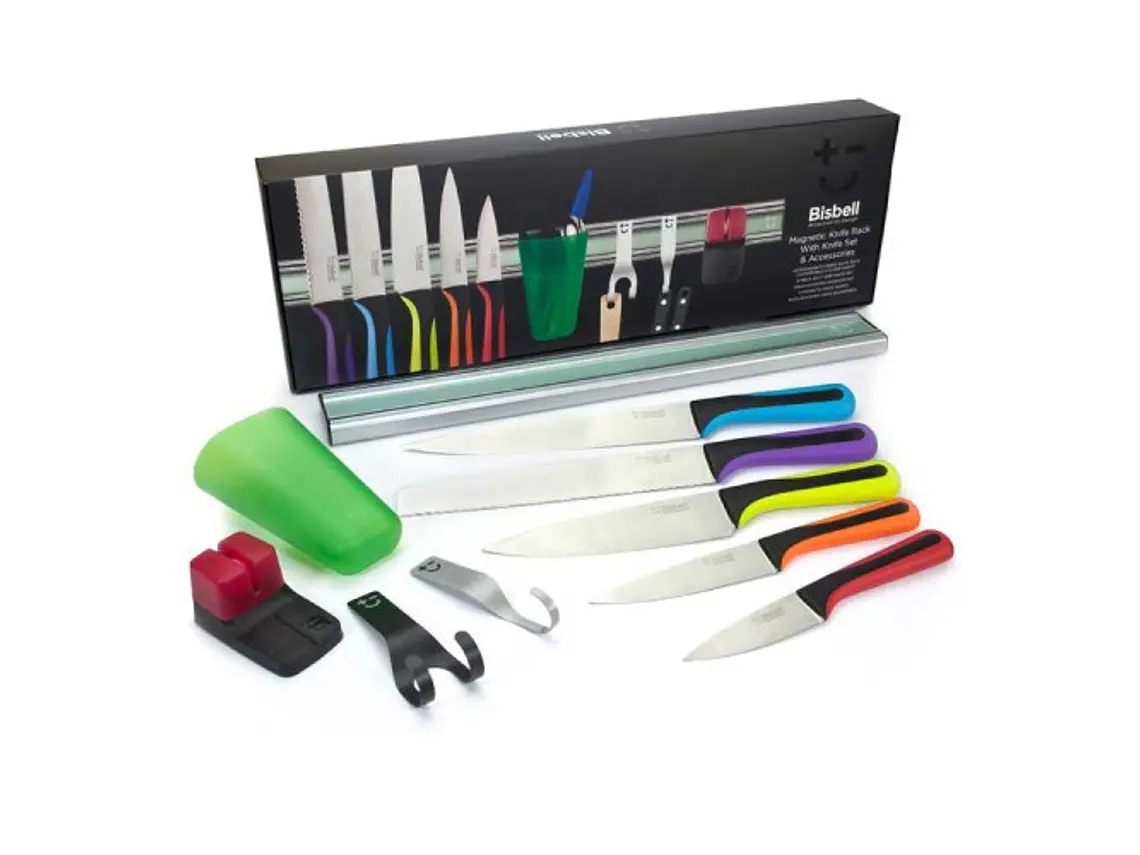 Barra magnética 45 cm. Set 5 cuchillos y accesorios. 1