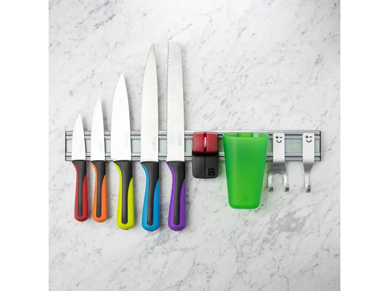 Barra magnética 45 cm. Set 5 cuchillos y accesorios. 2