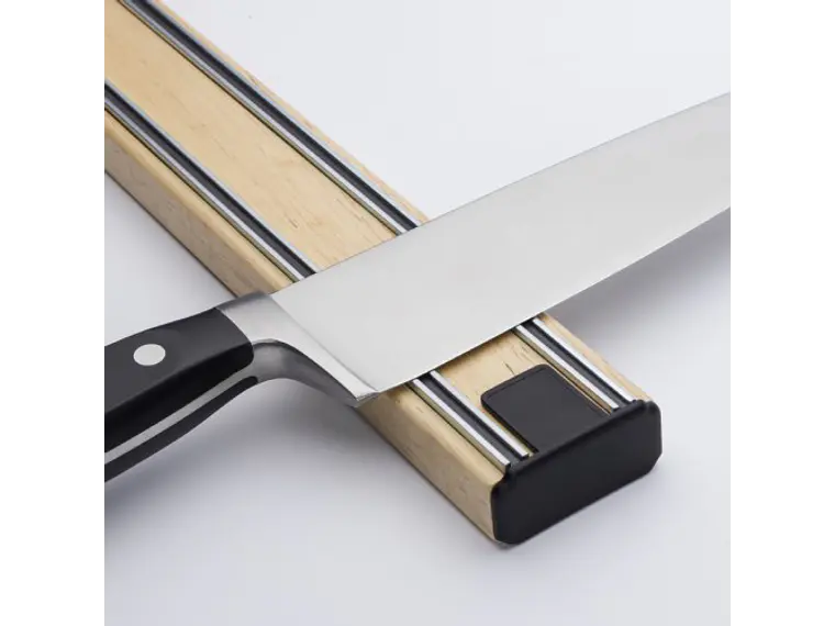 Barra magnética para 9 cuchillos. Rubberwood. 45 cm. 1