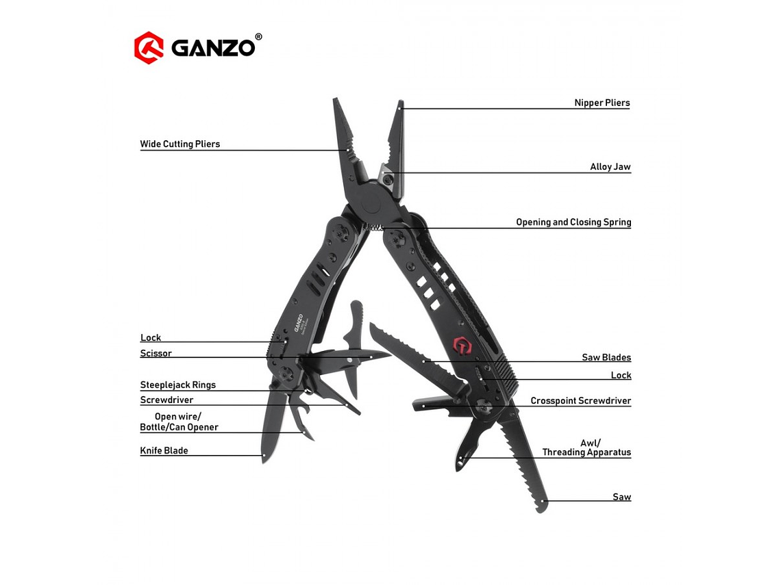 Multiherramienta G302B. 27 funciones. 2