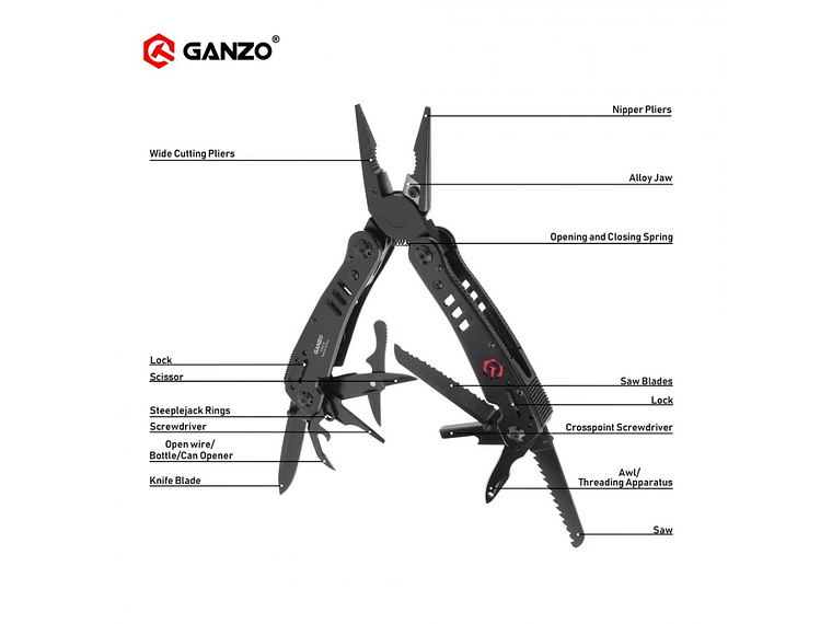 Multiherramienta G302B. 27 funciones. 2