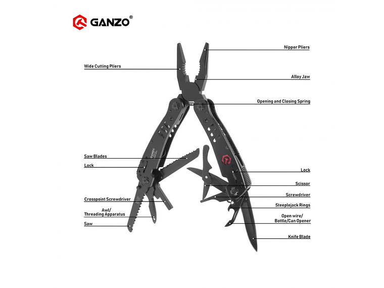 Multiherramienta G301B. 26 funciones. 5