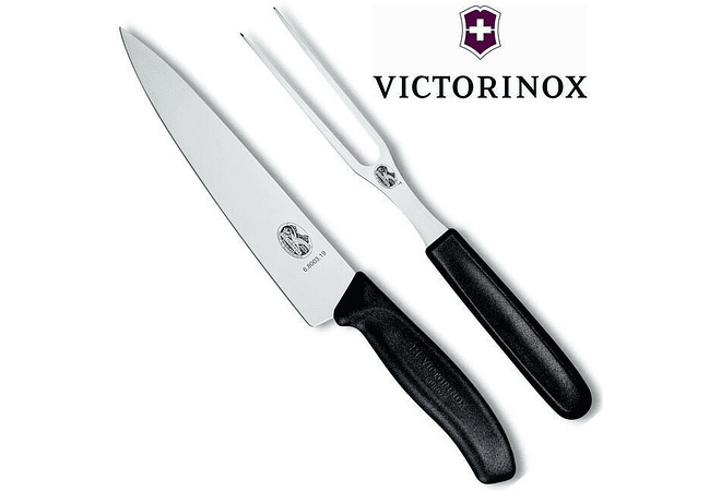 Victorinox SWISS CLASSIC, juego para trinchar, set 2 piezas, Cuchillo y Tenedor