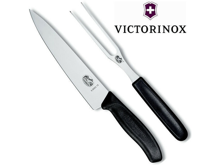 Victorinox, Set Asado SWISS CLASSIC, Chef's Knife 19cm y Tenedor Trinchador 15cm 1
