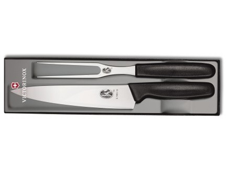 Victorinox, Set Asado SWISS CLASSIC, Chef's Knife 19cm y Tenedor Trinchador 15cm 2