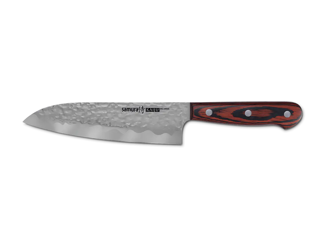 Cuchillo Santoku. Mango Pakkawood. Hoja 180 mm.  1