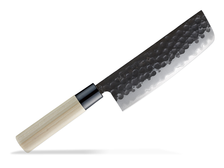 TOJIRO, DP  Hammered Finish with wood handle, NAKIRI, 165mm (F-1113) 1