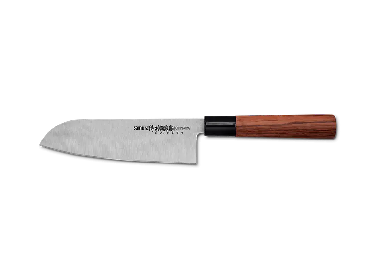 Cuchillo Santoku. Mango Madera Palo Rosa. Hoja 175 mm. 3