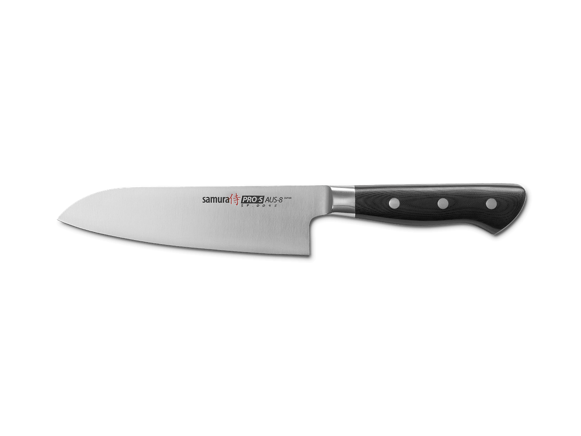 SAMURA PRO-S Santoku knife largo de hoja de 180mm 1
