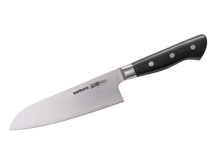 SAMURA PRO-S Santoku knife largo de hoja de 180mm 2