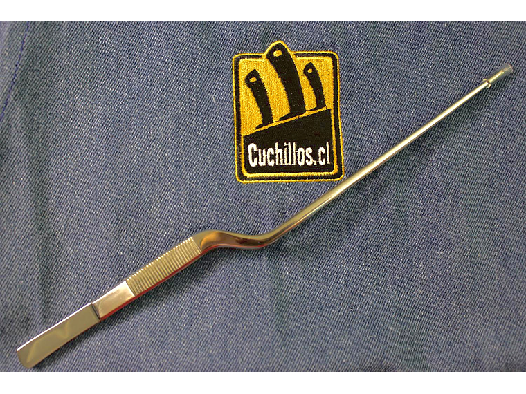 Pinza de ACERO inoxidable para emplatar, modelo Z, 25cm color silver  6